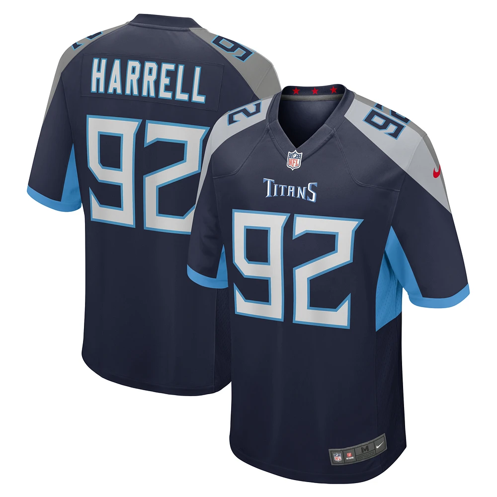 Men's Nike Jaylen Harrell  Navy Tennessee Titans Game Jersey