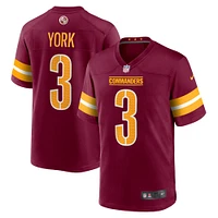 Men's Nike Cade York  Burgundy Washington Commanders  Game Jersey