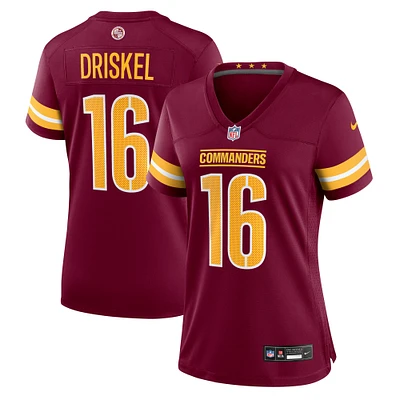 Women's Nike Jeff Driskel  Burgundy Washington Commanders Game Jersey