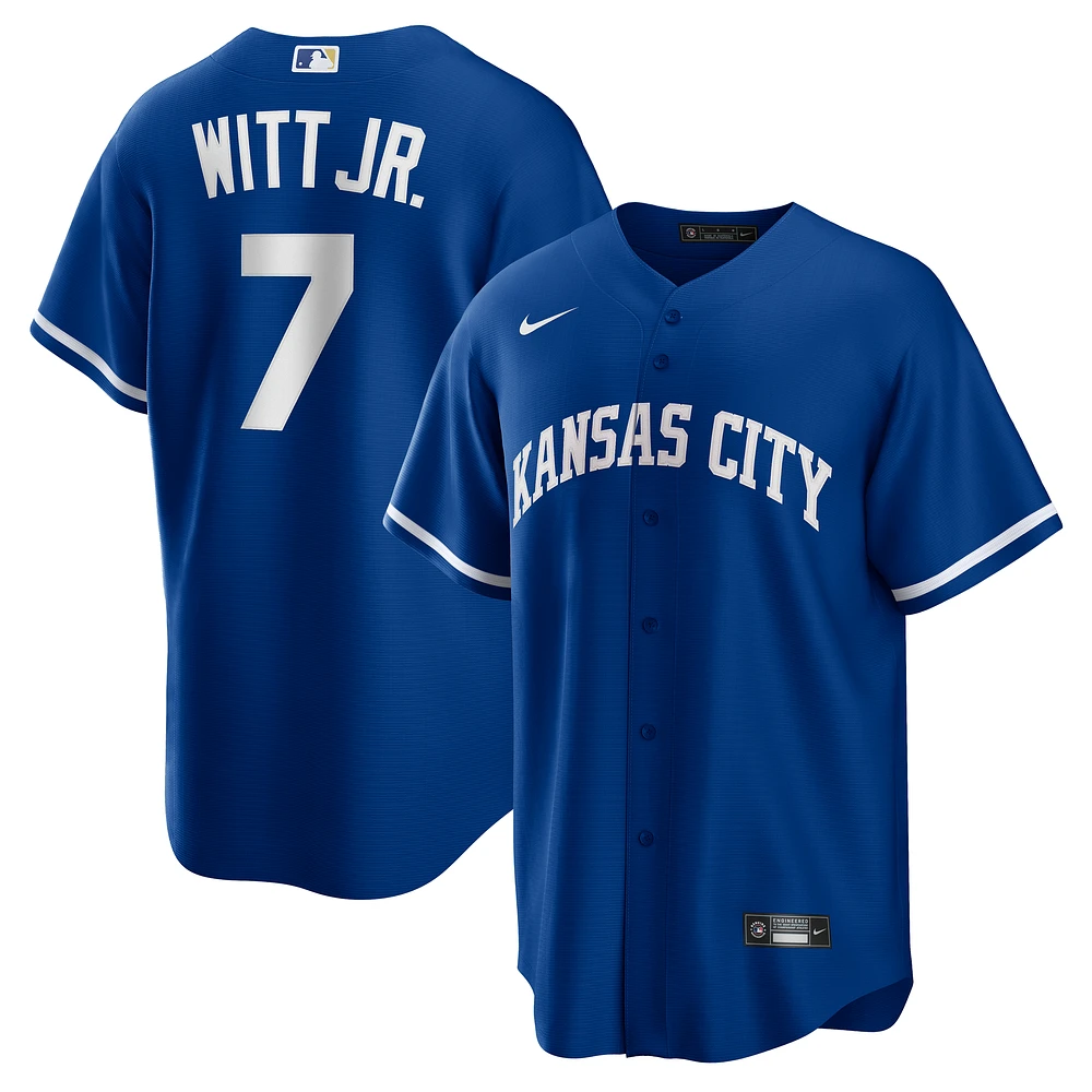 Men's Nike Bobby Witt Jr. Rush Blue Kansas City Royals Alternate 2 Replica Jersey