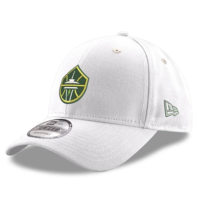 Men's New Era  White Seattle Storm Primary Logo 9FORTY Adjustable Hat