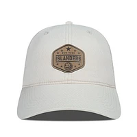 Men's Levelwear  Cream New York Islanders Faux Leather Patch Unstructured Adjustable Hat