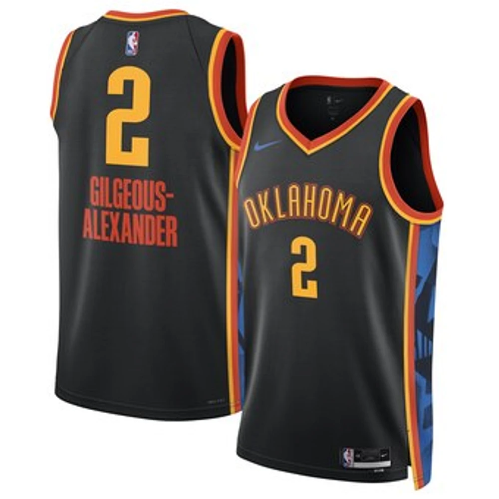 Unisex Nike Shai Gilgeous-Alexander Black Oklahoma City Thunder 2024/25 Swingman Player Jersey - Edition