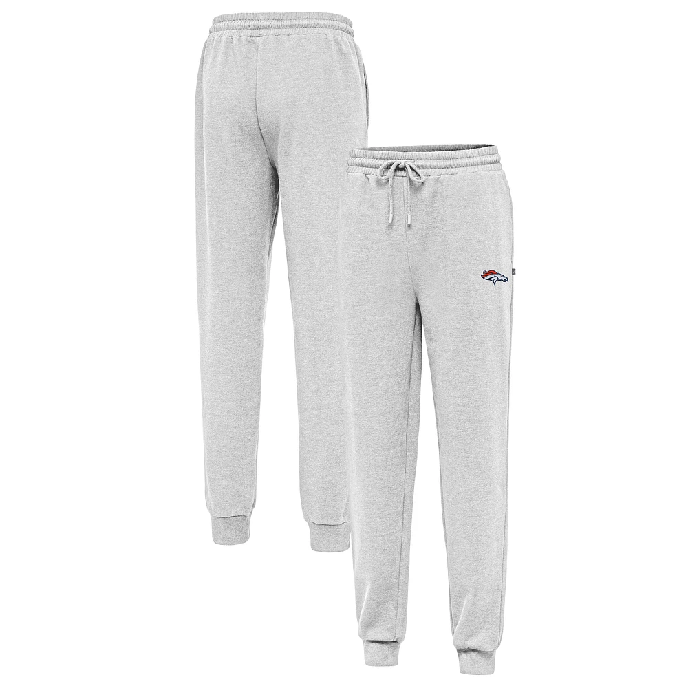 Men's Antigua Heather Gray Denver Broncos Idol Jogger Pants