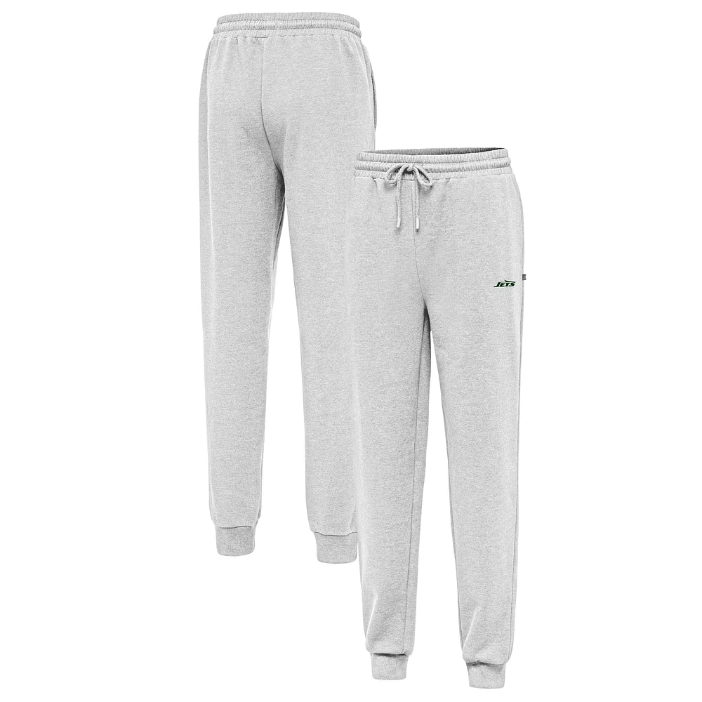 Men's Antigua Heather Gray New York Jets Idol Jogger Pants