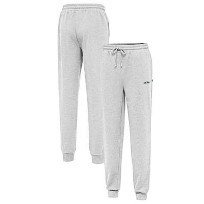 Men's Antigua Heather Gray New York Jets Idol Jogger Pants