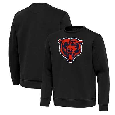 Men's Antigua Black Chicago Bears Relevant Lightweight Pullover Sweatshirt