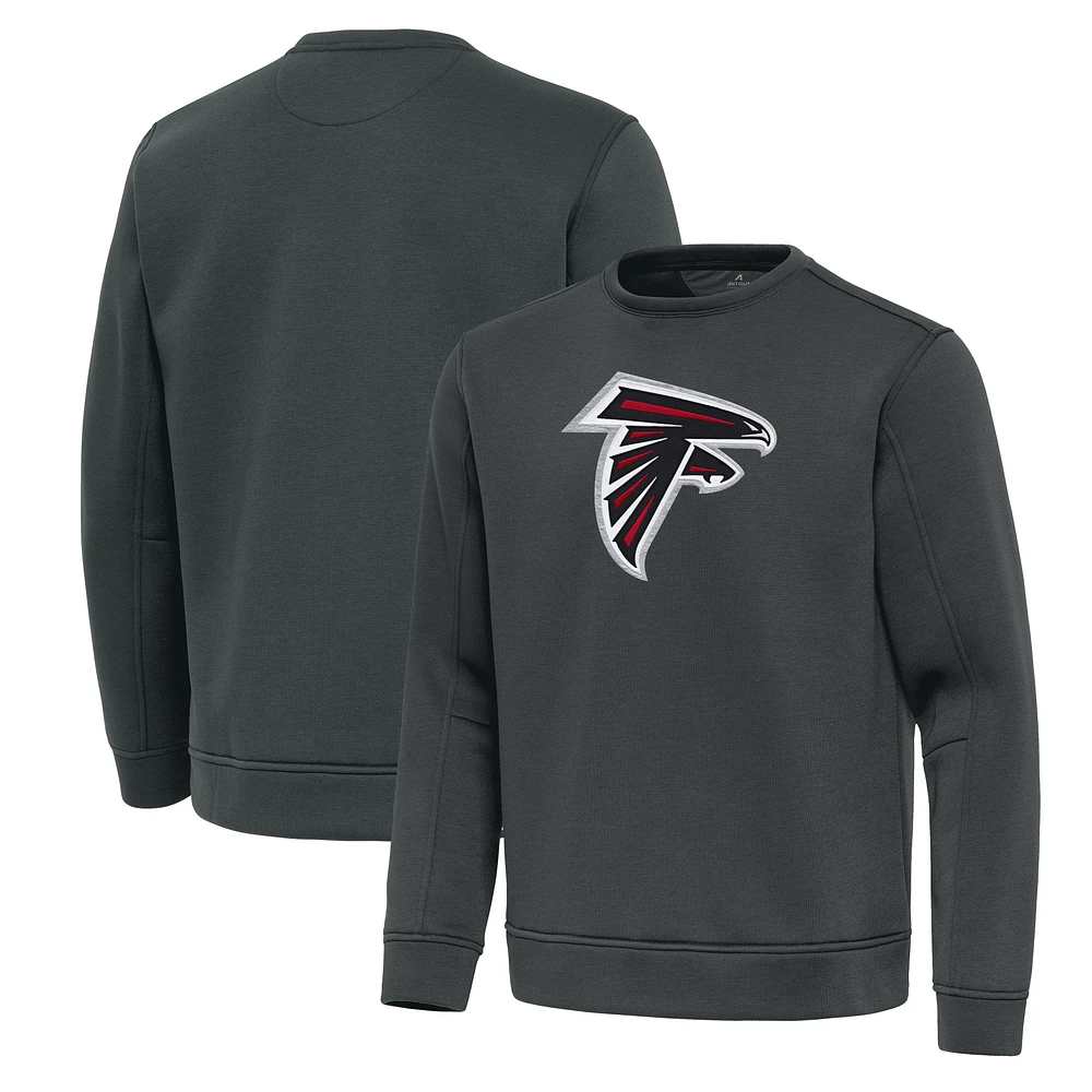 Men's Antigua Pewter Atlanta Falcons Relevant Lightweight Pullover Sweatshirt