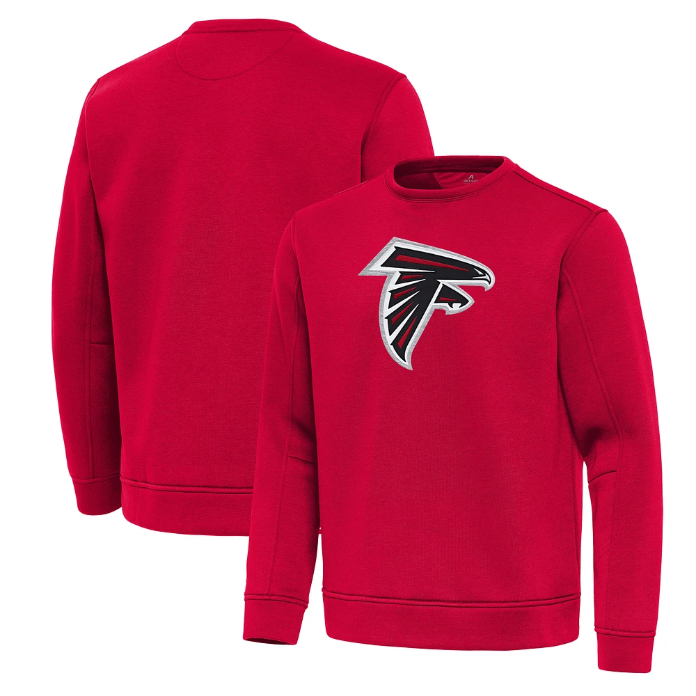 Men's Antigua Red Atlanta Falcons Relevant Lightweight Pullover Sweatshirt