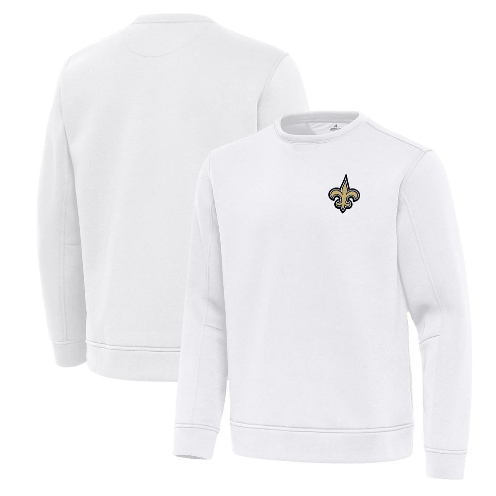 Men's Antigua New Orleans Saints Relevant Lightweight Pullover Sweatshirt