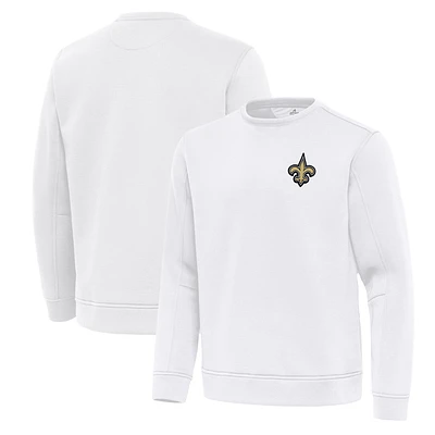 Men's Antigua New Orleans Saints Relevant Lightweight Pullover Sweatshirt