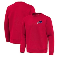 Men's Antigua Red Buffalo Bills Relevant Lightweight Pullover Sweatshirt