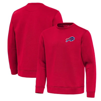 Men's Antigua Red Buffalo Bills Relevant Lightweight Pullover Sweatshirt