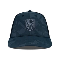 Men's Levelwear Black Vegas Golden Knights Clash Nightfall Blackout Patch Structured Mesh Flex Hat
