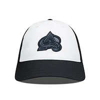 Men's Levelwear Black/White Colorado Avalanche Endure Nightfall Blackout Patch Unstructured Flex Hat