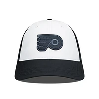 Men's Levelwear Black/White Philadelphia Flyers Endure Nightfall Blackout Patch Unstructured Flex Hat