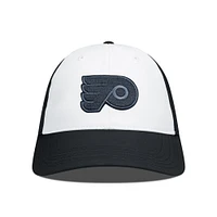 Men's Levelwear Black/White Philadelphia Flyers Endure Nightfall Blackout Patch Unstructured Flex Hat