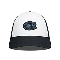 Men's Levelwear Black/White Montreal Canadiens Endure Nightfall Blackout Patch Unstructured Flex Hat