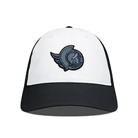 Men's Levelwear Black/White Ottawa Senators Endure Nightfall Blackout Patch Unstructured Flex Hat