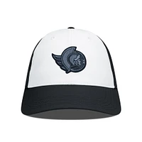 Men's Levelwear Black/White Ottawa Senators Endure Nightfall Blackout Patch Unstructured Flex Hat
