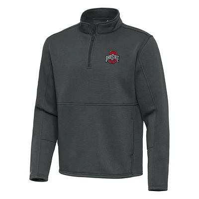 Men's Antigua Ohio State Buckeyes Twist Quarter-Zip Pullover Jacket