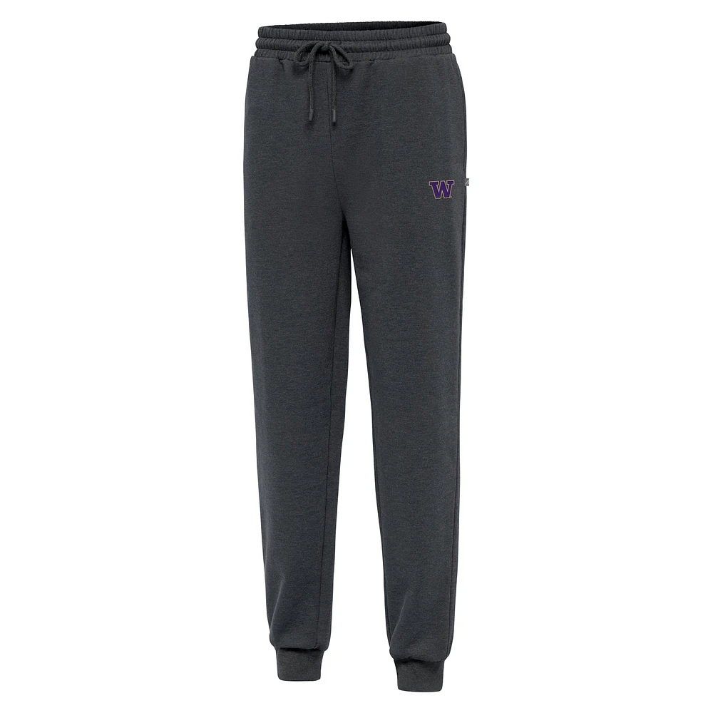 Men's Antigua Heather Charcoal Washington Huskies Idol Jogger Pants