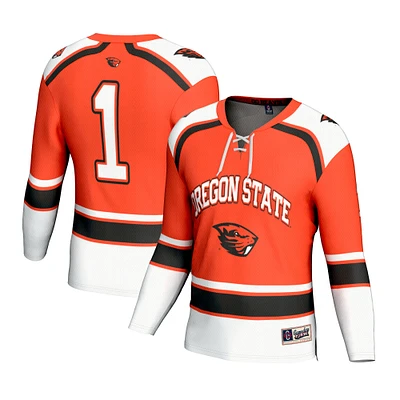 Unisex GameDay Greats #1 Orange Oregon State Beavers Lightweight Hockey Fashion Jersey