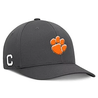 Men's Top of the World  Charcoal Clemson Tigers Reflex Logo Flex Hat