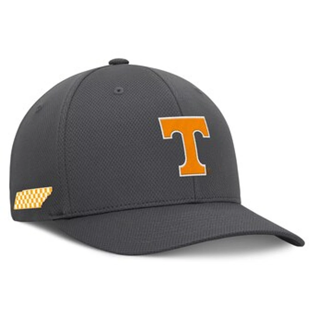 Men's Top of the World  Charcoal Tennessee Volunteers Reflex Logo Flex Hat