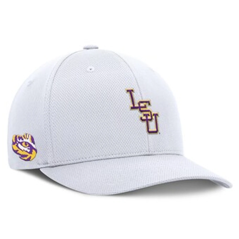 Men's Top of the World  White LSU Tigers Reflex Logo Flex Hat