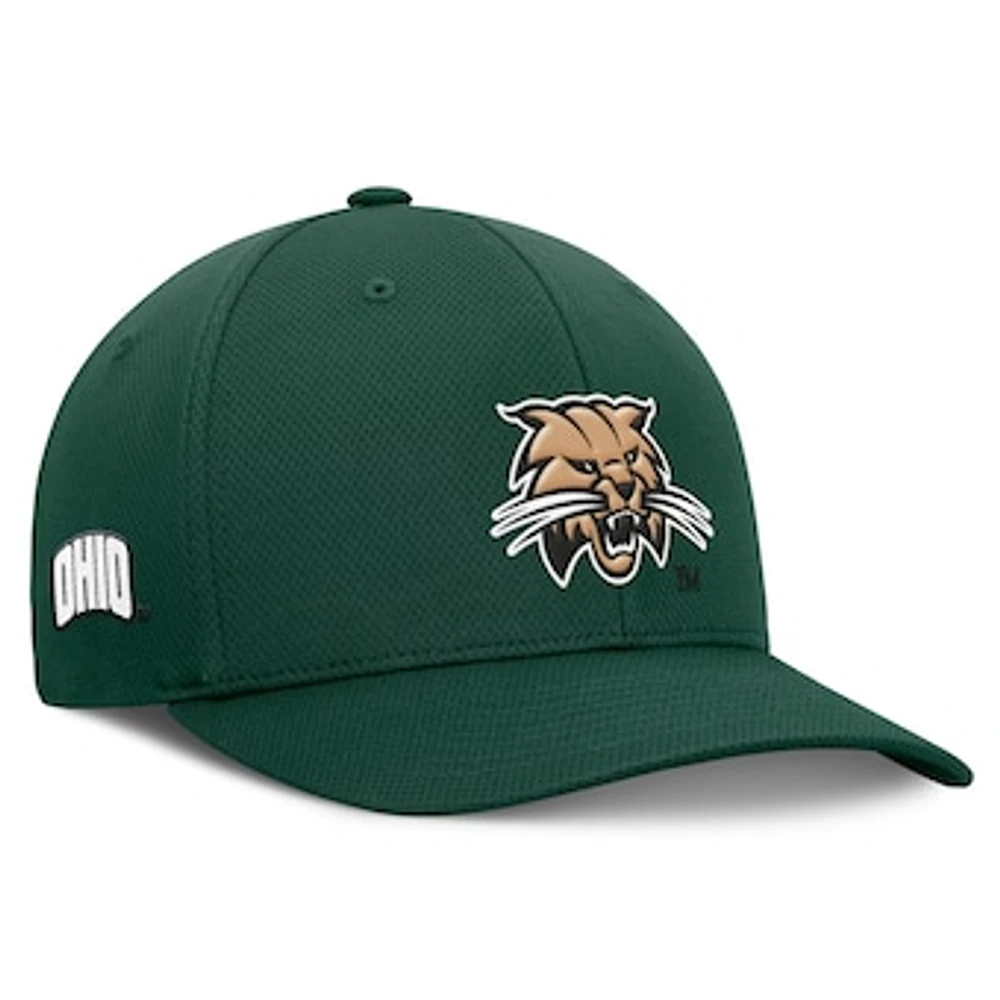 Men's Top of the World  Green Ohio Bobcats Reflex Logo Flex Hat