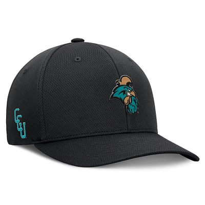 Men's Top of the World  Black Coastal Carolina Chanticleers Reflex Logo Flex Hat