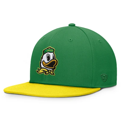 Youth Top of the World Green Oregon Ducks Maverick Snapback Adjustable Hat