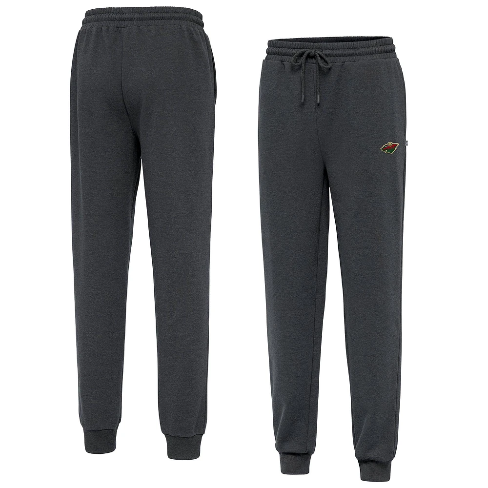 Men's Antigua Heather Charcoal Minnesota Wild Idol Jogger Pants