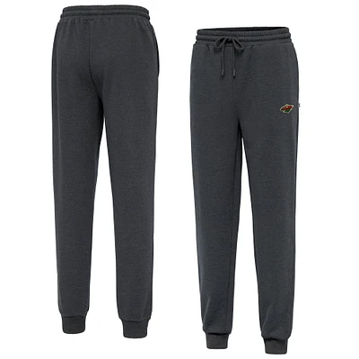 Men's Antigua Heather Charcoal Minnesota Wild Idol Jogger Pants
