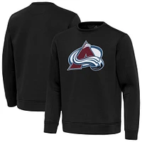 Men's Antigua Black Colorado Avalanche Relevant Lightweight Pullover Sweatshirt