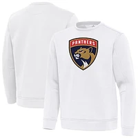 Men's Antigua White Florida Panthers Relevant Lightweight Pullover Sweatshirt