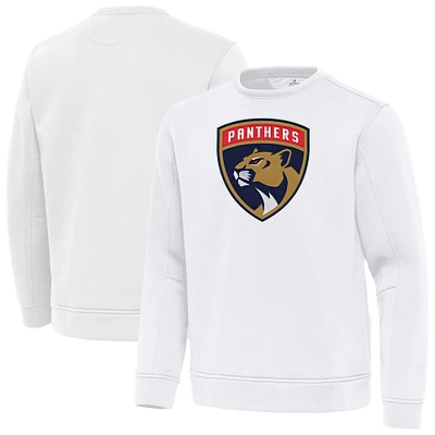 Men's Antigua White Florida Panthers Relevant Lightweight Pullover Sweatshirt