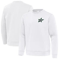 Men's Antigua White Dallas Stars Relevant Lightweight Pullover Sweatshirt