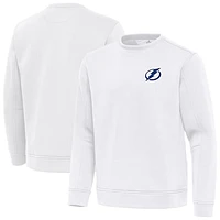 Men's Antigua White Tampa Bay Lightning Relevant Lightweight Pullover Sweatshirt
