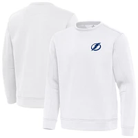 Men's Antigua White Tampa Bay Lightning Relevant Lightweight Pullover Sweatshirt
