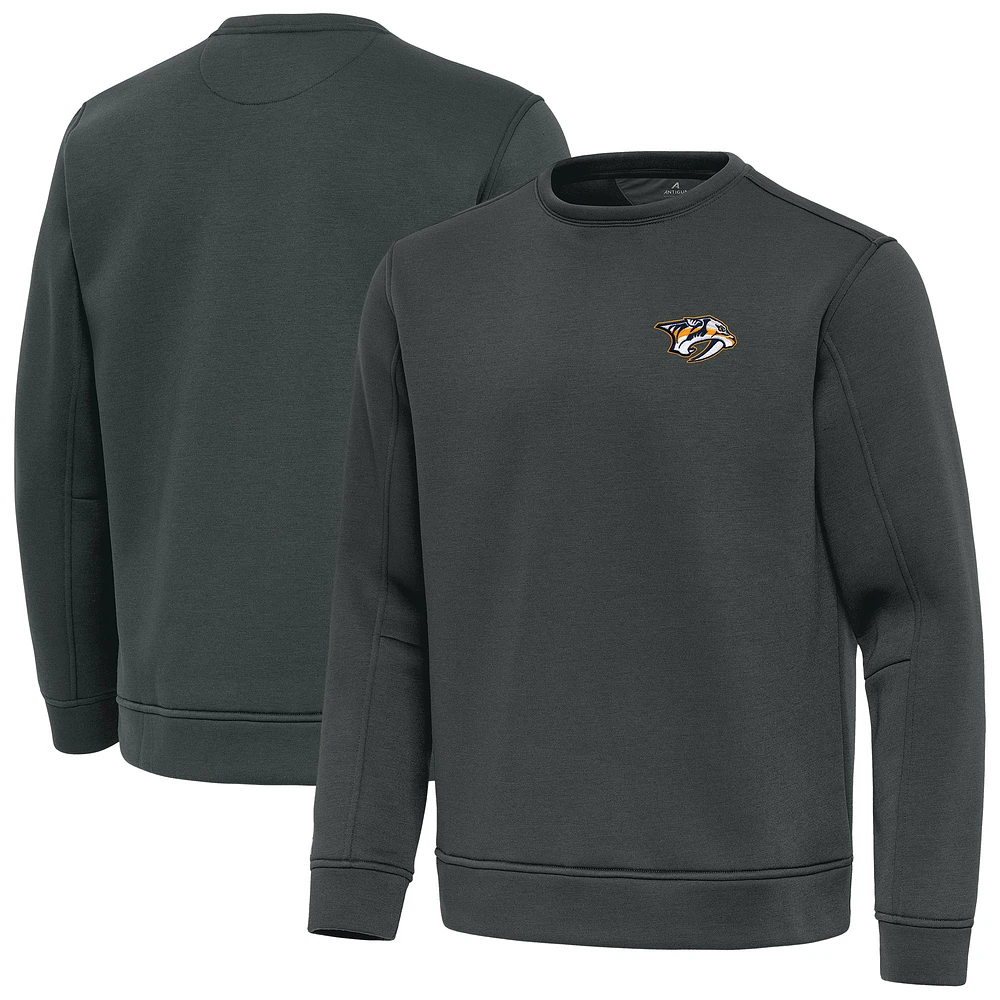 Men's Antigua Pewter Nashville Predators Relevant Lightweight Pullover Sweatshirt