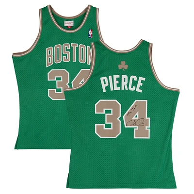 Paul Pierce Boston Celtics Autographed Mitchell & Ness Kelly Green/Gold 2007-08 Replica Jersey with "The Truth" Inscription