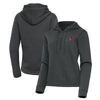 Women's Antigua  Pewter Arizona Diamondbacks Contemporary Quarter-Zip Hoodie