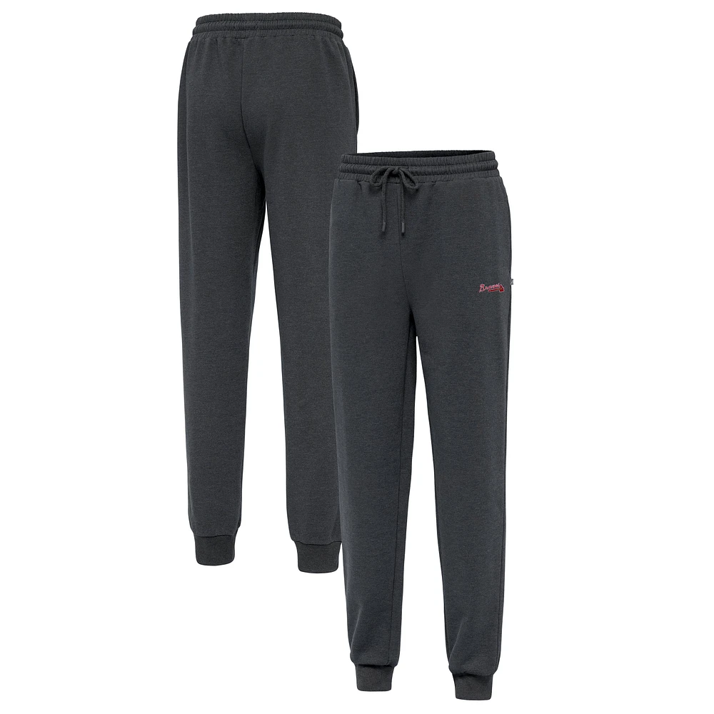 Men's Antigua Heather Charcoal Atlanta Braves Idol Jogger Pants
