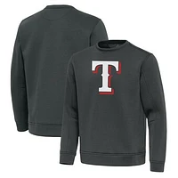 Men's Antigua Pewter Texas Rangers Relevant Lightweight Pullover Sweatshirt