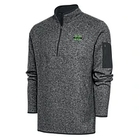 Men's Antigua  Heather Gray Marshall Thundering Herd Big & Tall Fortune Quarter-Zip Pullover Jacket