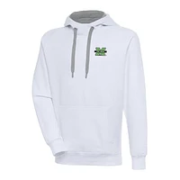 Men's Antigua White Marshall Thundering Herd Victory Pullover Hoodie