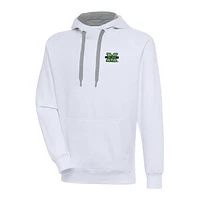 Men's Antigua White Marshall Thundering Herd Victory Pullover Hoodie