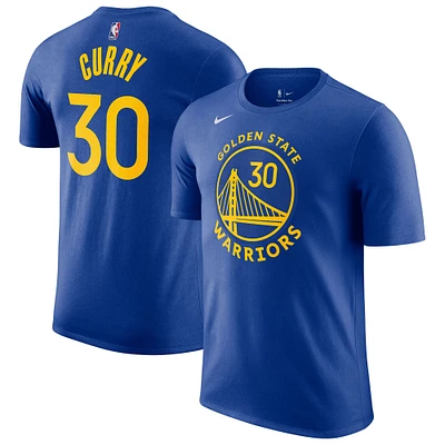 Men's Nike Stephen Curry Royal Golden State Warriors Essential Statement Player Name & Number T-Shirt